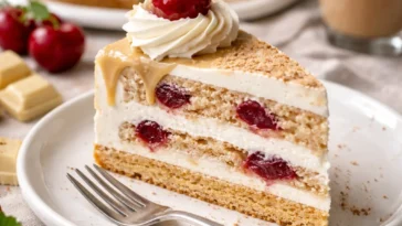 Weiße Bueno Torte Rezept für 8 Personen mit Schokolade und Nougat