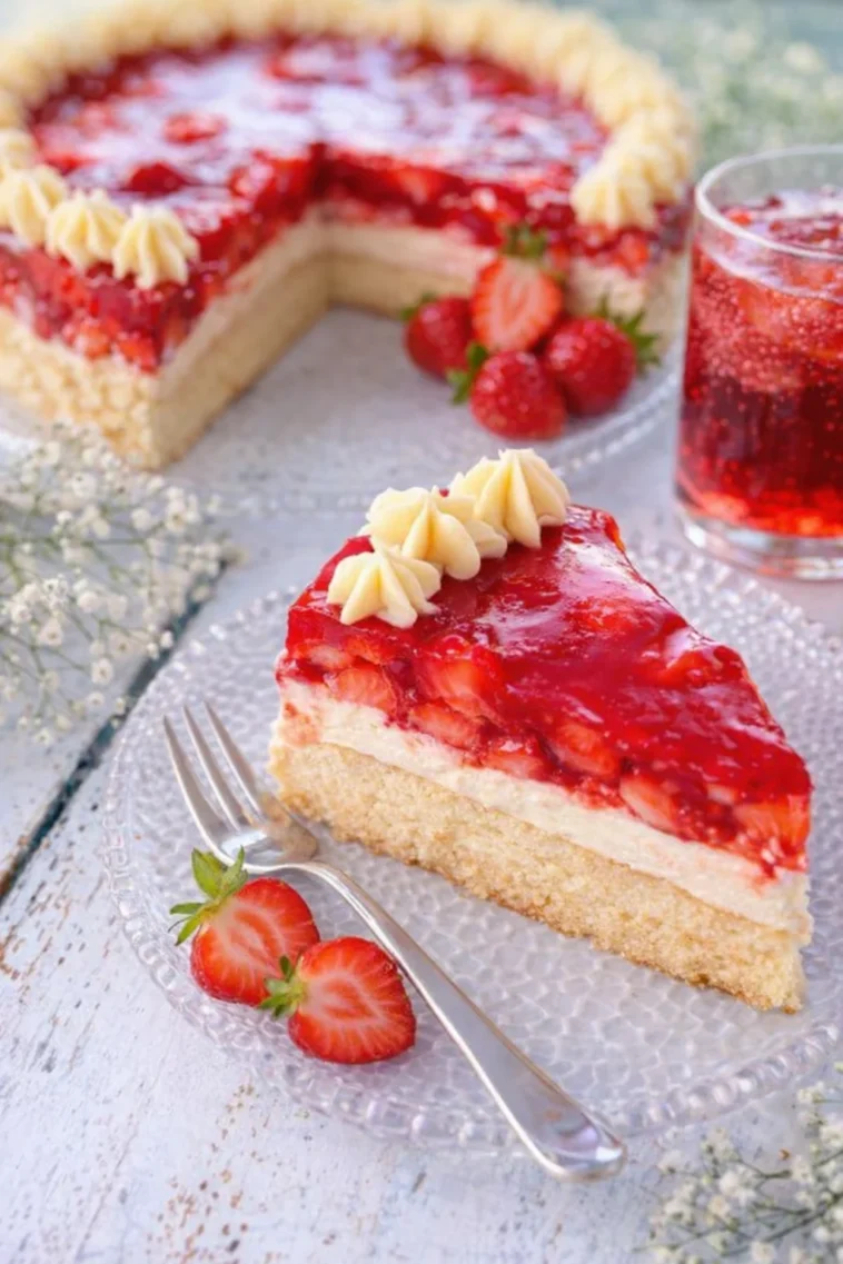 Weltbestes Erdbeerkuchen Rezept mit frischen Erdbeeren und cremiger Füllung