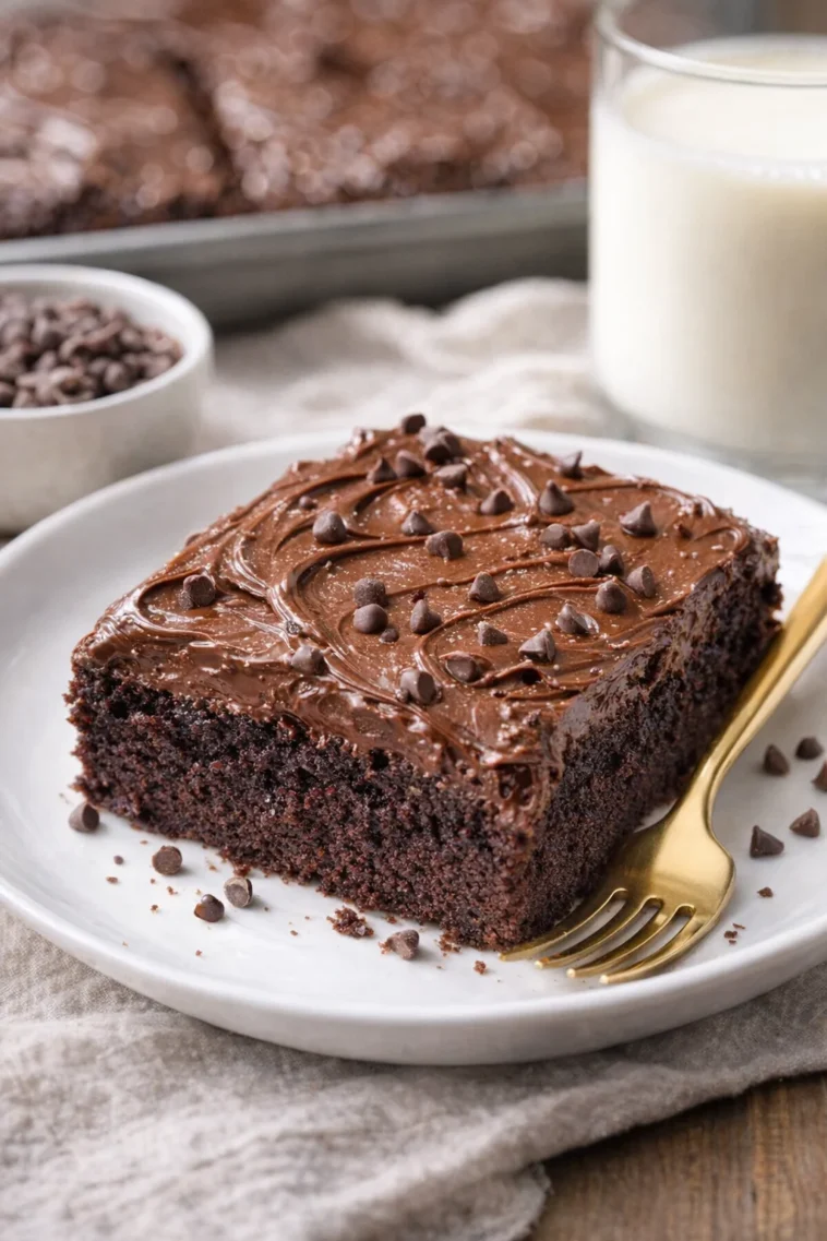 Leckere Mittagessen-Lady-Brownies auf einem Holzbrett