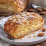 Zarte süße Mandelpaste in einem Glas für köstliche Desserts