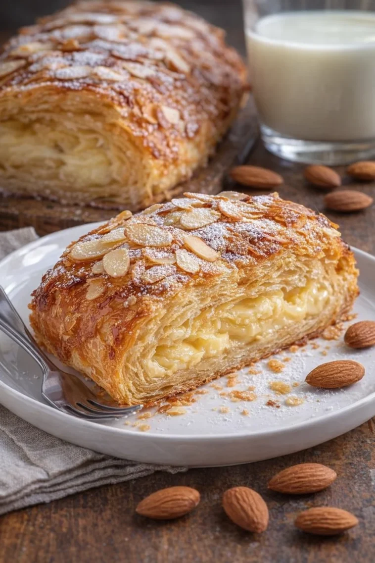 Zarte süße Mandelpaste in einem Glas für köstliche Desserts