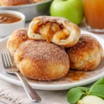 Zimt-Karamell-Apfel-Pie-Bomben auf einem Teller serviert