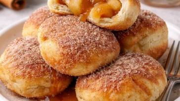 Zimtschnecken Pie mit Karamell und Äpfeln, ein verführerisches Dessert