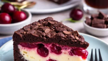 Zupfkuchen mit Kirschen, ein köstliches Gebäck mit fruchtiger Kirschfüllung.