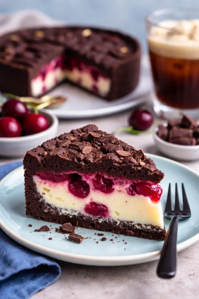 Zupfkuchen mit Kirschen, ein köstliches Gebäck mit fruchtiger Kirschfüllung.