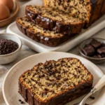 Ameisenkuchen auf einem Teller serviert mit Schokolade und Mandeln