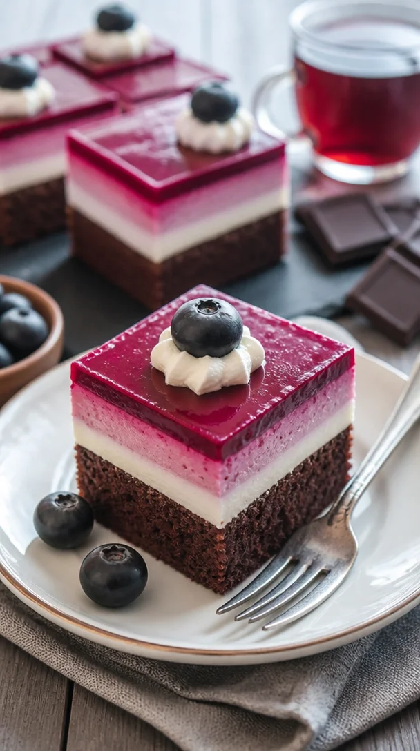 Beerenschnitte vom Blech mit frischen Beeren auf einem Backblech