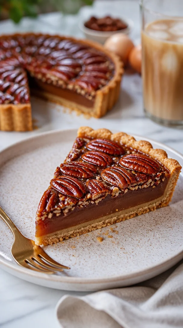 Leckere Pecan Pie Riegel auf einem Teller serviert