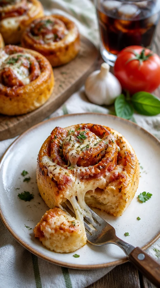 Blitz Pizzaschnecken auf einem Teller serviert, ideal für Partys