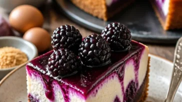 Jetzt probieren: Ein köstlicher Brombeerkäsekuchen mit frischen Brombeeren