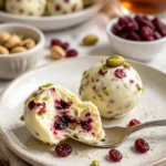 Cranberry-Pistazien-Snackmix in einer Schüssel, ideal für gesunde Snacks.