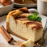 Cremiger Zimtschnecken Käsekuchen mit köstlichem Keksboden