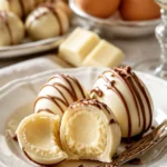 Leckere Eierlikör Kokosbällchen mit Kokosraspeln und einem Hauch von Süße