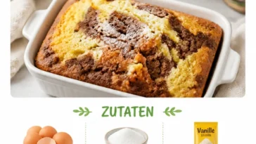 Leckerer Eierlikörkuchen auf einem Teller serviert