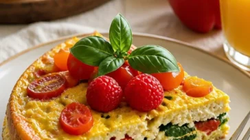 Erdbeer-Kamille-Kuchen mit frischen Erdbeeren und duftender Kamille
