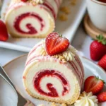 Leckerer Erdbeer-Käsekuchen mit frischen Erdbeeren und cremiger Käsefüllung