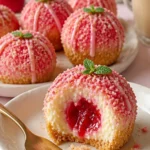Leckere Erdbeer-Käsekuchen-Crunch-Bites auf einem Teller