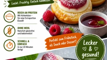 Hüttenkäse Fladenbrot – gesundes Rezept ohne Mehl