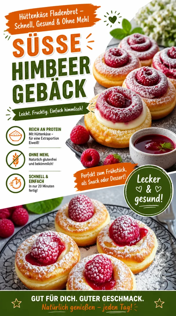 Hüttenkäse Fladenbrot – gesundes Rezept ohne Mehl