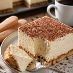 Kaffee-Cremepudding-Dessert im Glas mit Kaffeebohnen dekoriert
