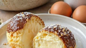 Eine köstliche Platte mit Käsekuchen Kugeln, ideal für naschhafte Genussmomente.