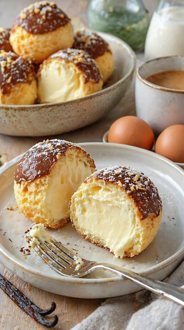 Eine köstliche Platte mit Käsekuchen Kugeln, ideal für naschhafte Genussmomente.