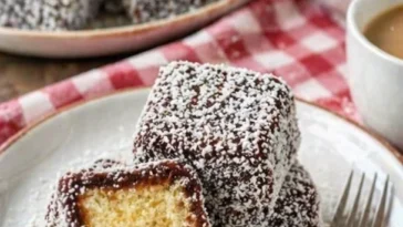 Leckere Kokos-Muffins auf einem Tisch präsentiert
