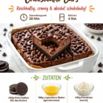 No-Bake Schokoladen-Käsekuchen-Riegel auf einem Teller serviert