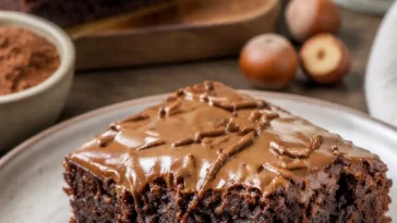 Deliciously fudgy Nutella-Brownies with a rich chocolate flavor.