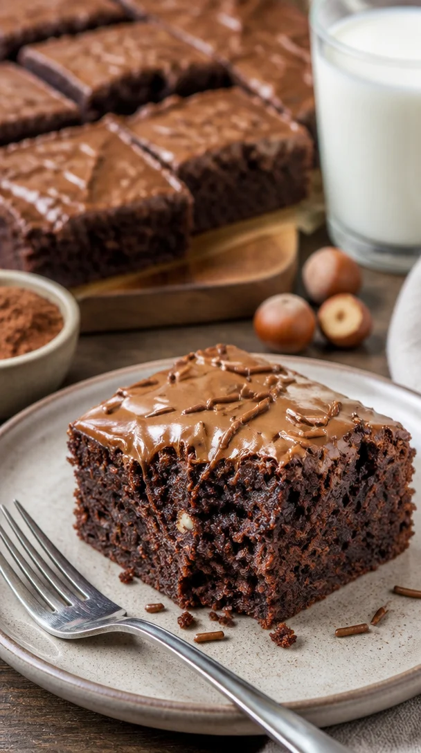Deliciously fudgy Nutella-Brownies with a rich chocolate flavor.