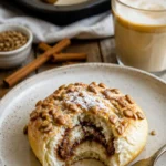 Leckere, frisch gebackene Bagels auf einem rustikalen Holzbrett.