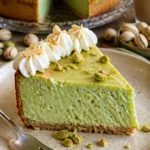 Köstlicher Pistazienkäsekuchen mit einer cremigen Konsistenz und knackigen Pistazien.
