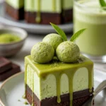 Saftiger Pistazienkuchen mit frischen Pistazien dekoriert