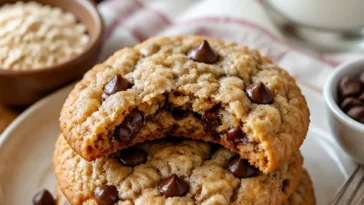 Rice Krispie Schokoladenkekse: Knusprige Kekse mit Schokolade