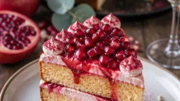 Saftige Torte mit Proseccoböden und Himbeer-Quark-Füllung