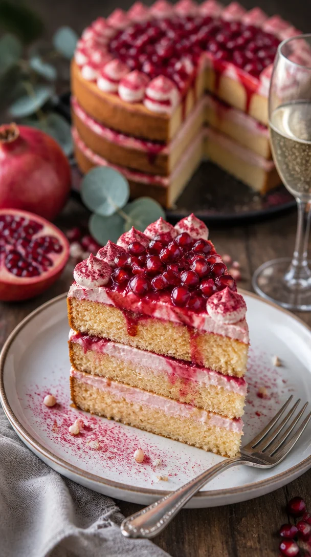Saftige Torte mit Proseccoböden und Himbeer-Quark-Füllung