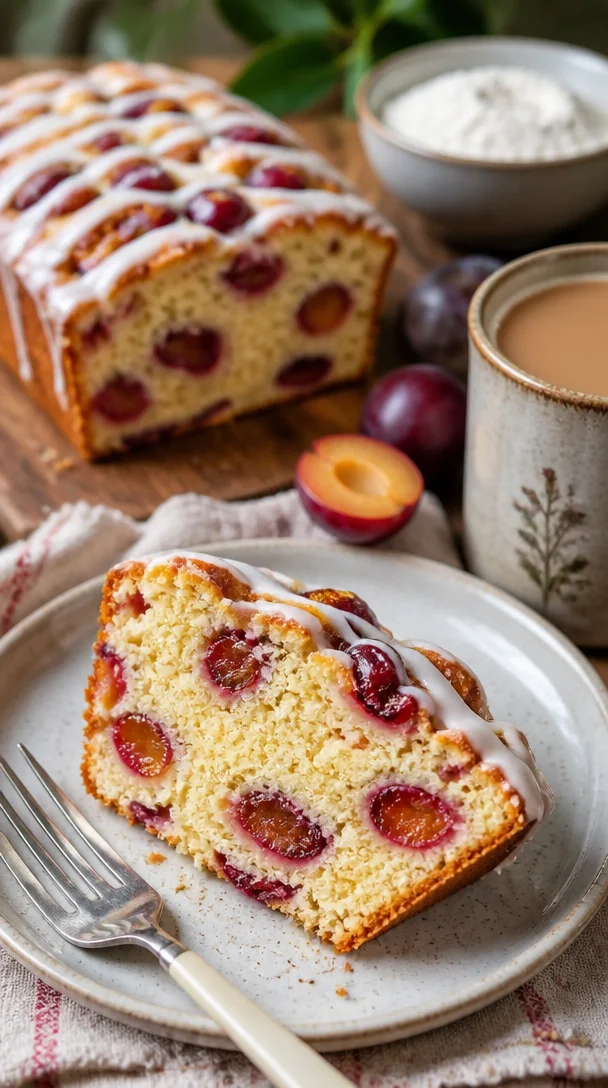 Saftiger Zwetschgenkuchen aus der Kastenform mit frischen Zwetschgen