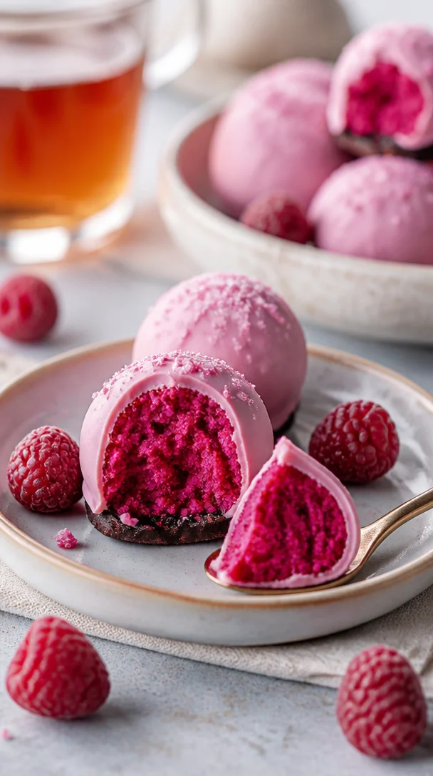 Samtene Himbeertrüffel - leckere, schmelzende Desserts für jeden Anlass