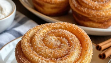 Schnelle Zimt-Zucker-Cruffins, frisch gebacken mit Zimt und Zucker.