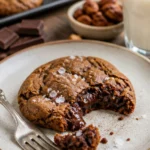 Leckere Schokoladen-Brownie-Kekse auf einem Teller