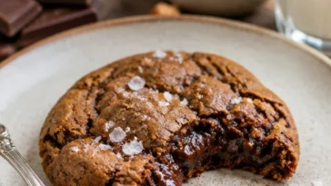 Leckere Schokoladen-Brownie-Kekse auf einem Teller