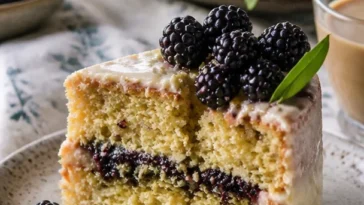 Sehr beerige Semi Naked Torte mit frischen Beeren und Dekoration