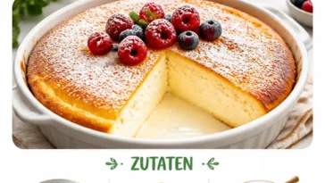 Supercremiger Joghurtkuchen ohne Mehl, der leicht und lecker ist.