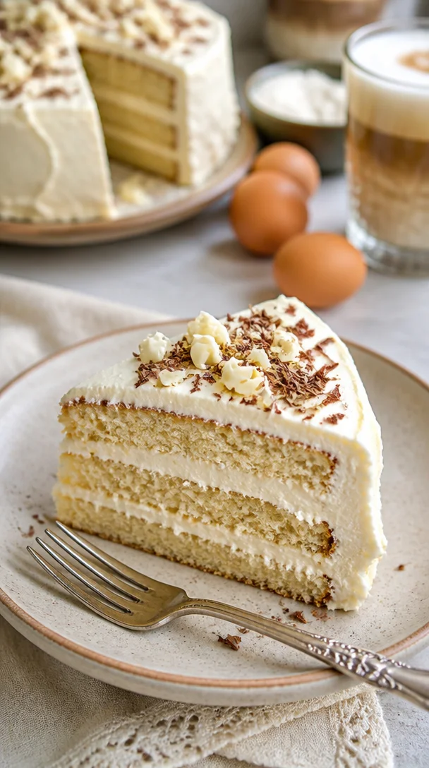 Dessert Tiramisu mit Butterkeksen auf einem Teller serviert.