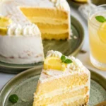 Zitronen-Mascarpone-Torte mit frischem Zitronengeschmack und cremiger Mascarponefüllung