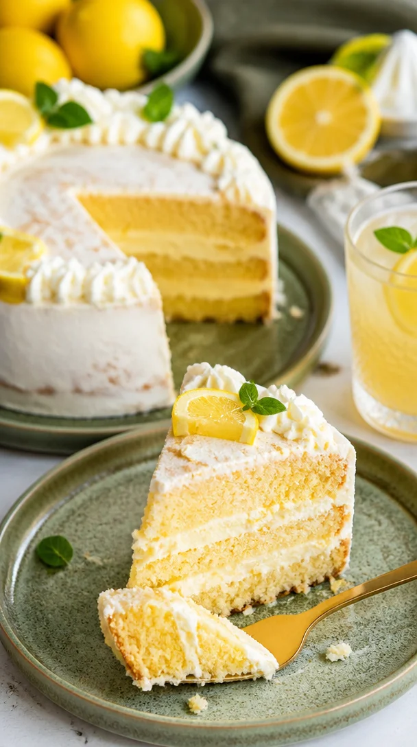 Zitronen-Mascarpone-Torte mit frischem Zitronengeschmack und cremiger Mascarponefüllung