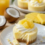 Kokos-Cheesecake Mini mit frischer Ananas und cremigem Topping