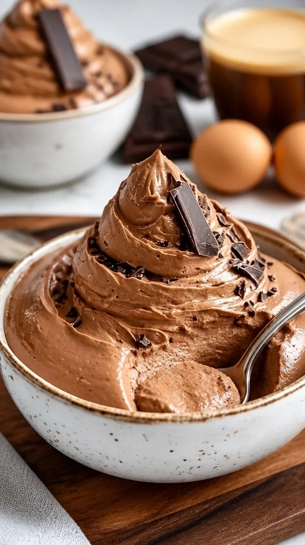 Baileys Schokoladenmousse in einer eleganten Dessertschale serviert