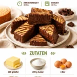 Leckere Baumkuchenecken auf einem Teller serviert
