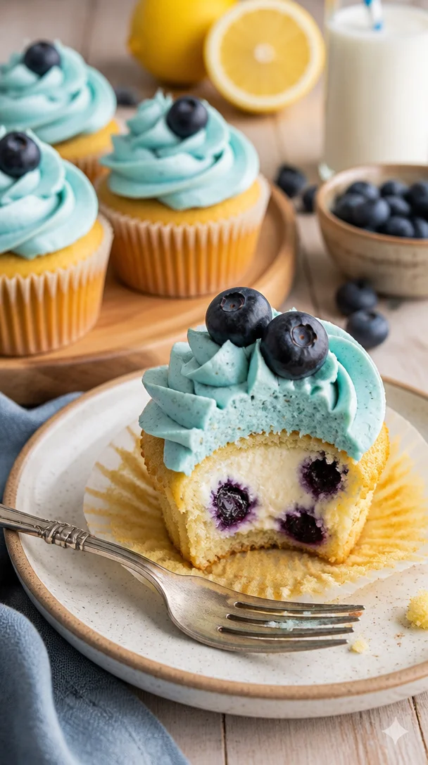 Blaubeer-Cream-Cheese-Glasur auf einem herzhaften Kuchen